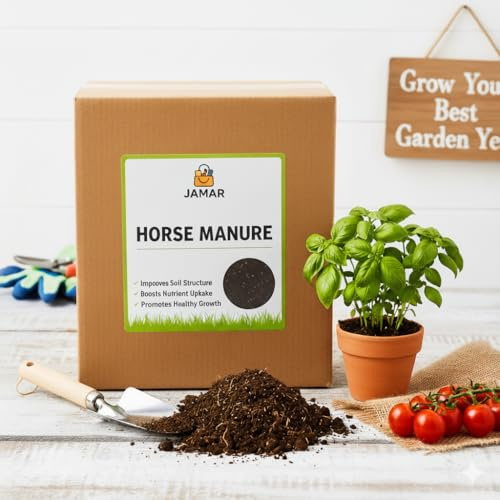 Generic Natural Horse Manure Fertilizer, Granulated Plant Growth Formula, 15 Pounds, Nutrient-Rich Soil Amendment (45 Pounds (lbs))