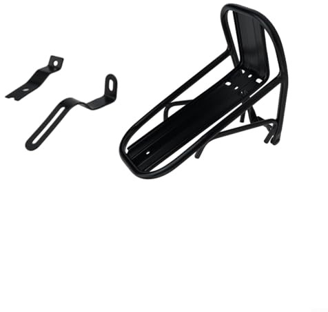 Jotekonoby Vorderer Fahrradträger für Elektrofahrzeuge – Gepäckträger aus Aluminiumlegierung mit rutschfesten Schraubenlöchern und dreieckiger Unterstützung, kompatibel mit Disc B (Rack + Werkzeug)