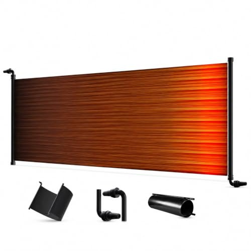 poolomio Solarmatte 610 x 61 cm Solarheizung Pool bis 15 m³, +6 °C, Ø 38 mm | Solarkollektor mit 3,72 m² Absorberfläche – erwärmt Aufstellpools kostenlos per Sonnenenergie, robust & witterungsbeständig