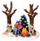 Lemax - Staying Warm - Beleuchtetes Lagerfeuer - Batteriebetrieben & 4,5V Adapter - Weihnachtsdorf Zubehör