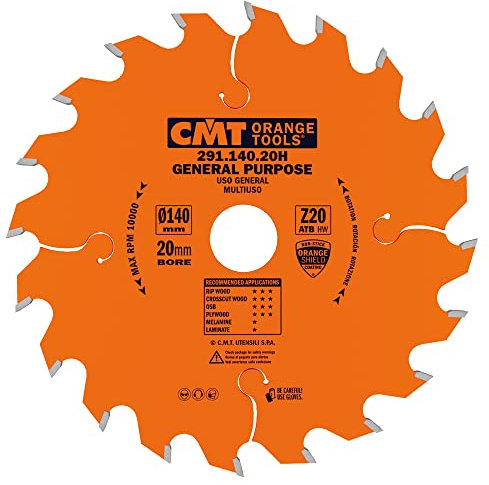 CMT Orange Tools 291,140,20H scie circulaire 140 x 20 x 2,4 z VTT 20 15 degrés