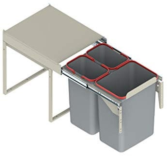 RECYCLE BIN PULL OUT KITCHEN WASTE BIN 400MM - 40 LTR (JC-601M)