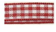 RAYHER HOBBY Rayher 5540718 Karoband, rot, 6.3 mm, Rolle 10 m, Bauernkaro, Vichy Karoband, Vichy Bauernkaro, Geschenkband, ohne Draht
