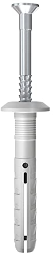 fischer 522948 Taco de golpe N 6x35/5 F para fijaciones rápidas y sencillas con martillo, con tornillo de seguridad de acero galvanizado en frío, posibilidad de desmontaje caja de 100 uds, Gris