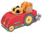 MustBeBonkers x5 Red Farm Yard Tractors - Party Food Trays - Snack Lunch Meal Box Plate Tray