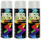 Deco Color 3er Sparpack DC Lackspray glänzend 400ml nach RAL freie Farbauswahl (3 Dosen in lichtgrau glanz RAL 7035)