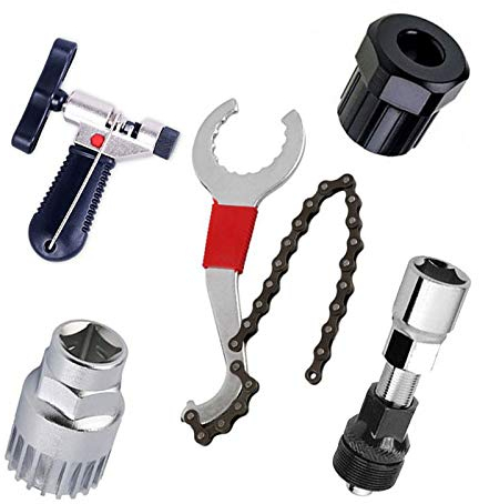 BeiLan Fahrrad Reparatur Werkzeug Sets,Fahrrad Kettennieter Fahrrad Crank Kettenachse Extractor Removal Repair Tool Kit Fahrrad Crank Tretlager Entfernen Extractor-Reparatur-Werkzeug-Set