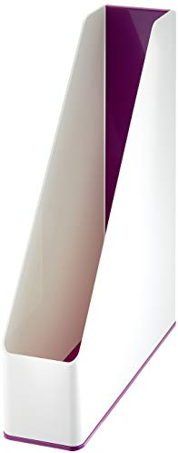 Leitz Stehsammler A4, 4er Pack, Zweifarbiges Design, Weiß/Violett, Duo Colour, WOW, 53621062