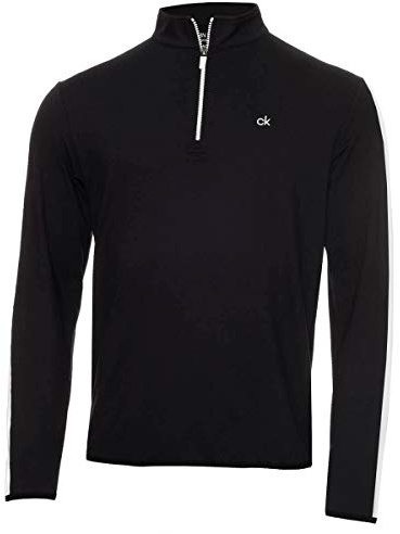 Calvin Klein Mens 2026 Striped Sleeves Newport 1/4 Zip Sweater