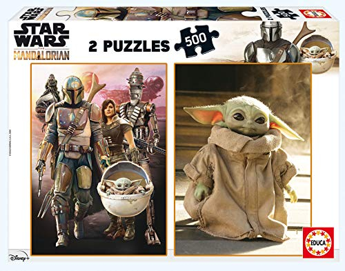 Educa Borras 18871 The Mandalorian 2 Puzzles x 500 Teile, Bunt, 2 x 500 piezas