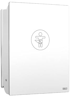 Klappbarer Wickeltisch KAWAHPL Elegant Design White zur Wandmontage mit Regalboden von Timkid