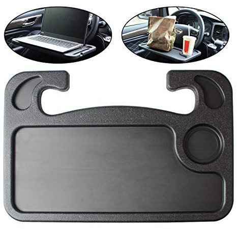 BYGD Bureau de Volant de Voiture, Plateau de Volant de Voiture Portable Multifonction, Conception Recto-Verso, Plateau de Volant Automatique pour Ordinateur