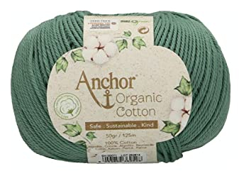 Anchor Organic Cotton, 50G, Stärke: 4, Aufmachung: 125M emerald lake Häkelgarne
