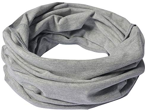 Miobo Kinder Baumwolle Loopschal Schlauchschal Rundschal Halstuch Grau-L