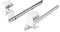 FIX&EASY Coulisses de clavier souris bureau pour plateau et tiroir coulissante avec pince blanche, glissières à billes 400mm galvanisé avec verrouillage pour station d'accueil et ordinateur portable