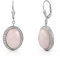 Zeeme Gemstones Damen Ohrhänger 925/- Sterling Silber 3,8cm Glänzend Rosenquarz weiß 16,0ct. 360230362