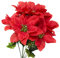 RESOYE Künstliche Weihnachtssterne, 6 Stück, 35,8 cm, roter Weihnachtsstrauß, 7 Köpfe, künstliche Blumen, Stiel für Weihnachtsbaum, Zuhause, Hochzeit, Party, Dekoration
