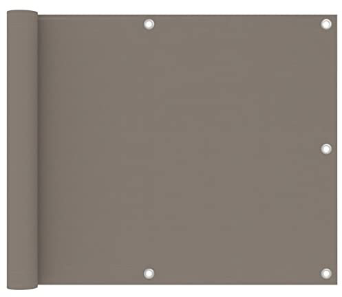 Bussandri Exclusive - Balkon-Sichtschutz Taupe 75x400 cm Oxford-Gewebe
