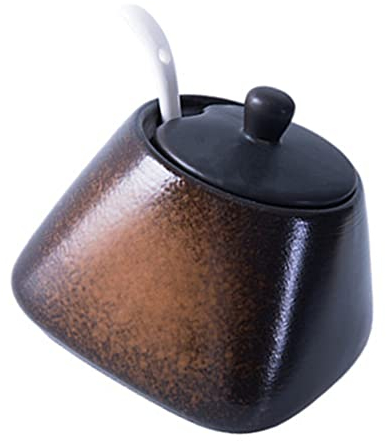UPKOCH Pot D'assaisonnement Avec De Vinaigre En Céramique De Sauce De Cuisine Pots à En Poterie Bidons De Cuisine En Céramique Bol De Sel Sucriers Ancien Pot De Stockage