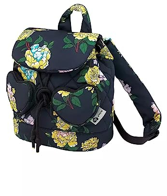 Cath Kidston London Mini-Rucksack für Mädchen, recyceltes Polyester, Rose, ikonisch in Schwarz, Schwarz , Mini