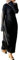 Women Ribbed Knit Maxi Dress Long Sleeve Crew Neck Slim Fit Bodycon Pencil Long Dress Party Clubwear (A-Black, L)