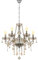 Ridgeyard Lámpara de Techo de Cristal con 6 luces, bombillas excluidas, E14 Colgante de Araña Coñac K9 Cristales,58x108CM,Altura regulable 30 cm para el dormitorio, sala de estar, comedor, hotel