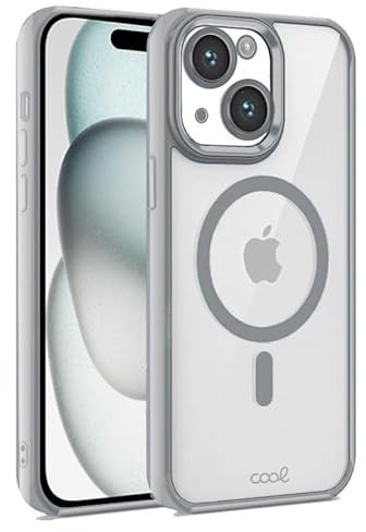 Cool Schutzhülle für iPhone 15, magnetisch, Silberrand