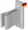BAUHELD® Kurbelhalter für Kurbelstange [Made in Germany] - Wand-Halterung für Rolladen-Kurbel mit 12 bis 17mm Durchmesser [3 Stück] - Halter mit elastischem Griff - Höhe 25mm - RAL7035