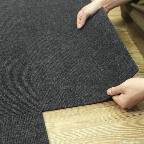 CUCOS Teppichfliesen Selbstklebende, 30x30 cm Teppichboden, Einfach Zuschneidbar, Weicher Teppich Fliesen für Wohnbereich, Büro und Küche – 30 Fliesen pro Box / 3 m²