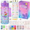 Gifts for Girls 5 6 7 8 9 10 11 Year Old, DIY Water Bottle School Bracelet Making Kit, Decorate Your Own Water Bottle Kids Crafts Kit Gem Unicorn Stickers, Birthday Gifts Presents Toys for Girls 4-12