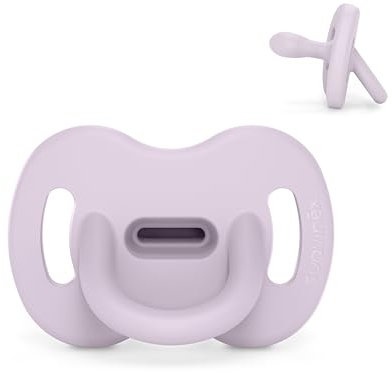 Suavinex Silikon-Schnuller, 0/6 Monate & Neugeborene, Physiologische Sx Pro-Sauger, Weich & Flexibel, Ideal zum Schlafen, Respektiert die Mundentwicklung, Colour Essence, Lavender