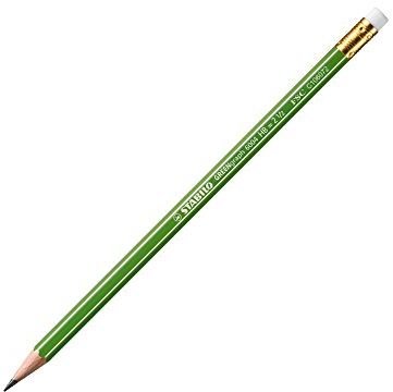 STABILO - Umweltfreundlicher Bleistift mit Radierer - GREENgraph | Einzelstift, Härtegrad HB