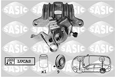 SASIC 6506010 Bremssattel Bremszange Hinten Links Kompatibel mit VW Golf 4 Schrägheck 1J1 1J0615423 8N0615423