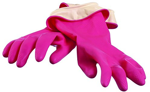 Casabella WaterBlock Premium Gloves Medium Pink, Silicone, M (Pack of 2)