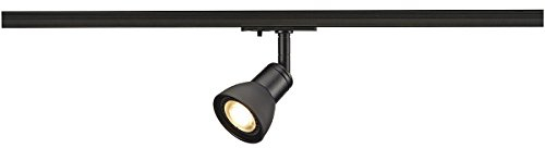 SLV LED 1-Phasen-Strahler PURIA TRACK | Dreh- und schwenkbarer Schienen-Strahler, LED Spot, Deckenstrahler, Deckenleuchte, Schienensystem, Innenbeleuchtung, 1P-Lampe | GU10 QPAR51
