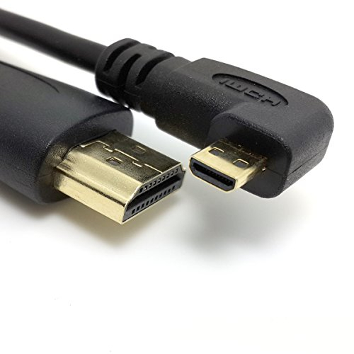 CY Câble micro HDMI vers HDMI mâle coudé 90d 150 cm pour Xoom