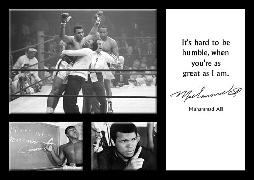 Muhammad Ali 12 – A4 – Boxlegende – berühmte Zitate – Zitate – Fitnessstudio – Poster Druck Bild, Sport, Boxen