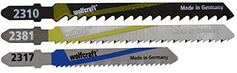 wolfcraft 2685000 Lot de 3 Lames de scie sauteuse queue en T
