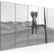 Runa Art Wandbild XXL Afrika Elefant Wohnzimmer Schlafzimmer 200 x 80 cm Schwarz Weiss 5 Teilig - Made in Germany - 002055c