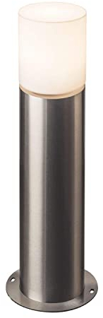 SLV Lampadaire ROX ACRYL 60 pôles/éclairage extérieur pour chemins, murs, entrées, lampe de jardin LED / E27 IP44 20 W en acier inoxydable