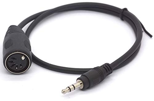 Tomost 3.5mm 5 Pin Din MIDI Cable, 5-Pin DIN Plug Female to 3.5 (1/8in) TRS Stereo Male Jack Converter Cable for MIDI Keyboard IK Multimedia (50 cm)