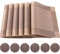 Time to Sparkle Set of 12 PCS Vinyl Woven 6pcs Placemats + 6pcs Coasters Place Mats Non slip Table Mats Waterproof Heat-resistant Dining Table Mats Decor (Champagne Gold)