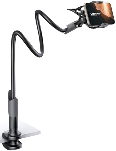 Lamicall Gooseneck Bed Phone Holder 33.4 Full Adjustable Flexible Arm