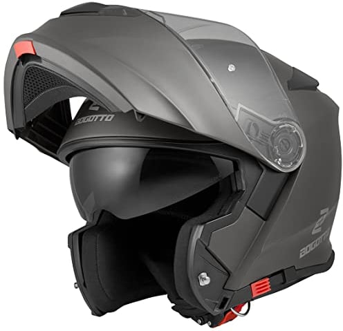 Bogotto V271 Motorrad Klapphelm, anthrazit matt, S