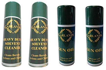 Garlands 4 Tins Gun Oil & Heavy Duty Solvent Shotgun Gun Rifle & Pistol Cleaner. Sorry, due to postal regulations we can not ship this to Highlands/Islands/NI/Overseas
