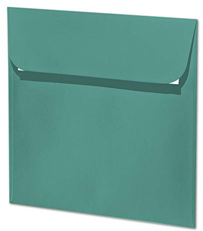 ARTOZ 75x quadratische Briefumschläge tropical green (Grün) 100 g/m² - 16 x 16 cm - Kuvert ohne Fenster - Umschläge mit Haftklebung