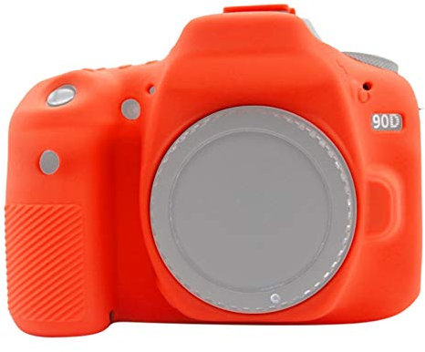 PULUZ Camera Body Housing Case, Soft Silicone Camera Case Protective Cover for Canon EOS 90D Digital Camera (Red)