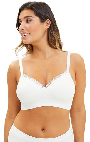 Sans Complexe, Soutien Gorge Brassière Coques sans Armature, pour Femmes, Modèle Agathe 56LAG98, Ivoire, Grand