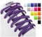 Olukssck 2 Paia Elastici Lacci con Chiusura in Metallo, No Tie Lacci Delle Scarpe Lacci Senza Nodo per Scarpe da Ginnastica,Scarpe da Corsa, Scarpe Casual(100cm), Viola