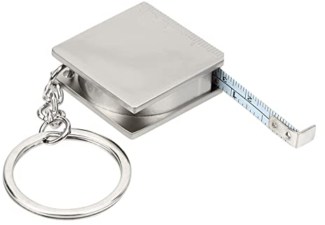 ARFUKA Schlüsselanhänger Edelstahl Einziehbares Massband Anhänger Autoschlüsselanhänger Rollmaßband Körpermaßband Schlüsselringe Keychain Geschenk für Geburtstag Valentinstag Neujahr Weihnachten